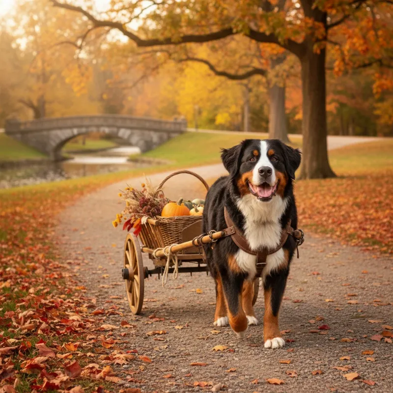 An adult Bernese Mountain Dog successfully completing an advanced obedience command, showcasing the results of consistent training Bernese mountain dog.