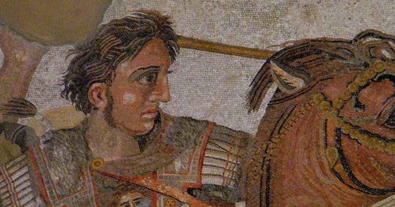 The alexander and the horse story culminates in battle, with a determined Alexander the Great riding his powerful black stallion Bucephalus into combat.