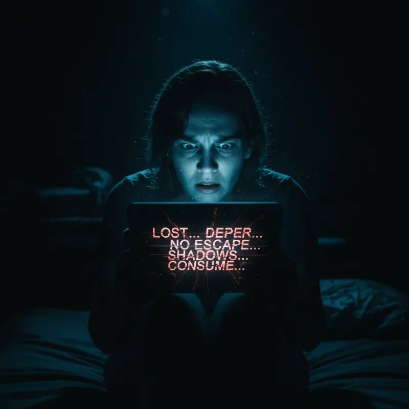 A symbolic image representing the analysis of psychological horror in the mother horse eyes story.