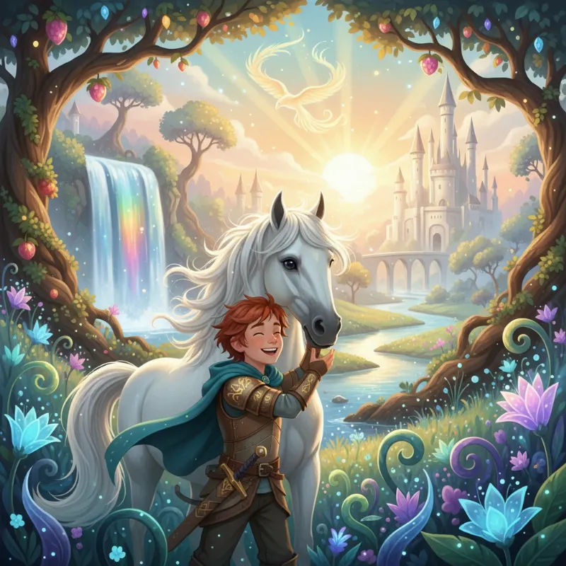 An image of Atreyu and a resurrected Artax, answering the question does the horse come back in The Neverending Story from the book's perspective.