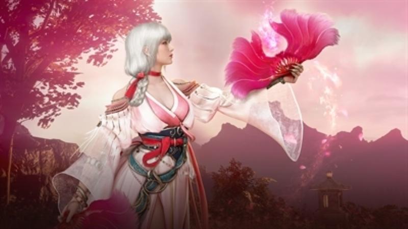 The majestic Arduanatt Dream Horse from Black Desert Online spreading its glowing wings, soaring over the mountains of Drieghan at sunset.