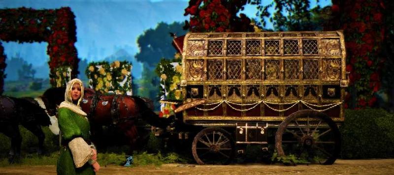 An in-game map of Black Desert Online showing a perfectly drawn green autopath loop for BDO wagon horse training around the city of Heidel.