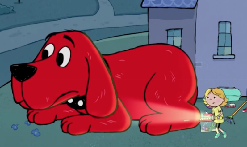 Clifford the Big Red Dog and Emily Elizabeth exploring New York City with joy and wonder.