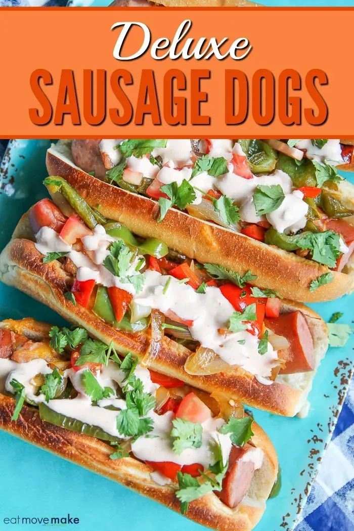 deluxe sausage dogs on tray