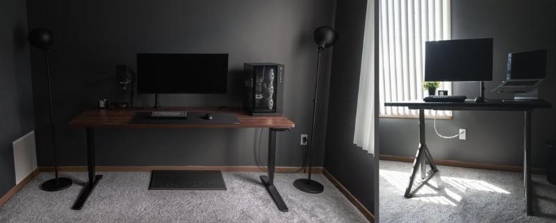 A simple, clean DIY dog training position box made of light-colored wood, sitting on a workshop floor
