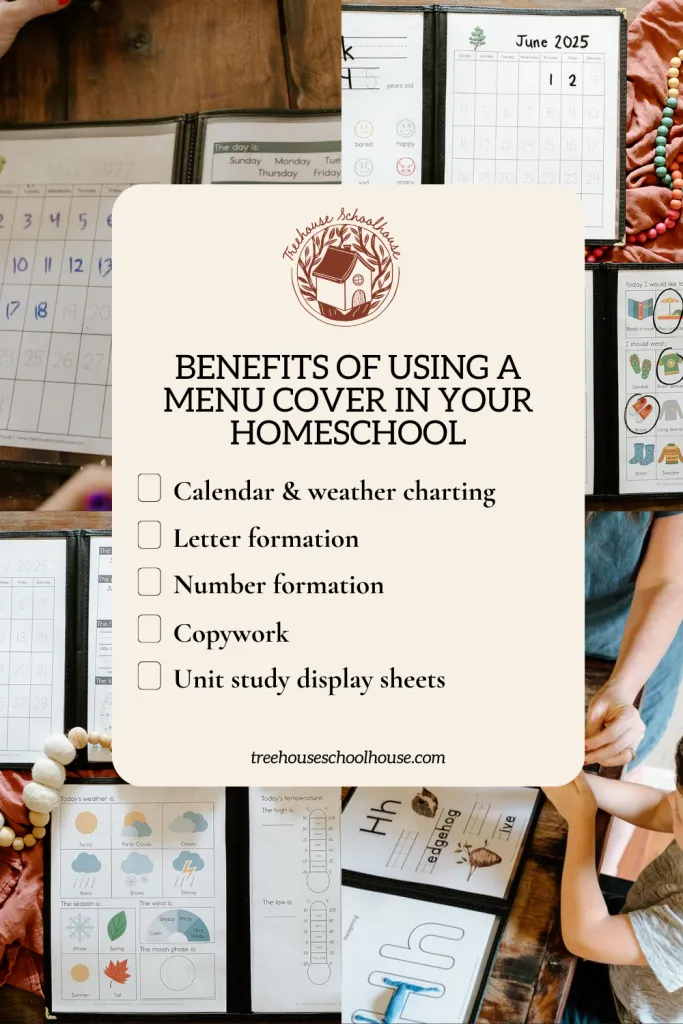 homeschool menu cover