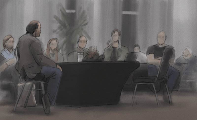 A historical black and white photograph depicting soldiers leading a line of horses through a muddy trench during WWI, capturing the difficult conditions for animals. The scene shows the deep mud and weary soldiers, highlighting the central theme of whether the War Horse movie is based on a true story.