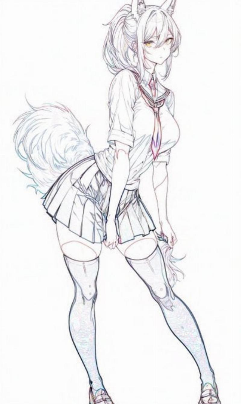 An illustration showing the first step of drawing Dog Man, focusing on basic head and body shapes.