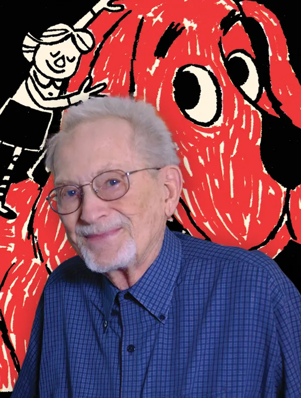 Montage of Clifford images, including the original book art and Norman Bridwell