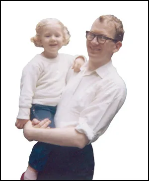 Norman Bridwell with his daughter, Emily Elizabeth, around 1964