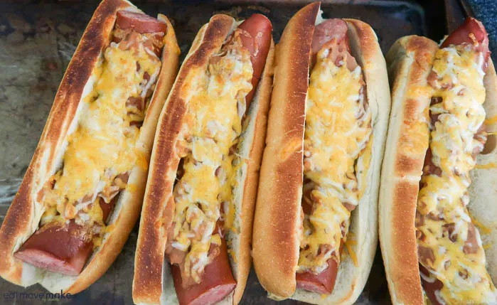 sausage dogs after broiling them