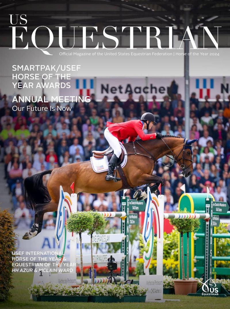 A focused shot of Teddi Mellencamp competing on a show jumping course, her expression a mix of concentration and determination, highlighting the essence of the Teddi Mellencamp horse trainer name.
