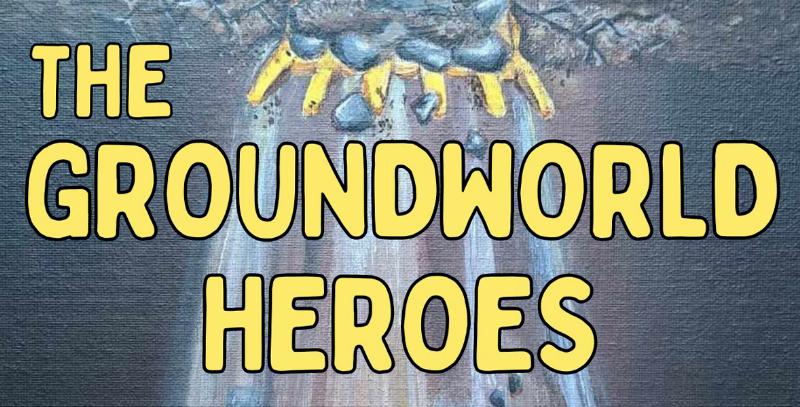 First 'Dog Man' book cover featuring the titular character in an action pose, a clear signal of adventure and heroism in children's literature.