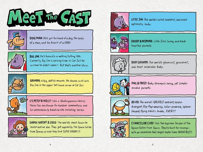 The first Dog Man book cover featuring the heroic Dog Man.