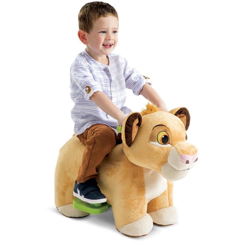 An adorable Disney Toy Story Bullseye rocking horse for toddlers, featuring soft plush fabric and a sturdy wooden base.