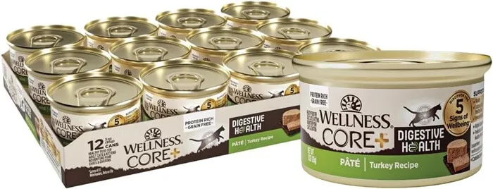Wellness CORE Digestive Health Turkey Pate Grain-Free Natural Wet Cat Food