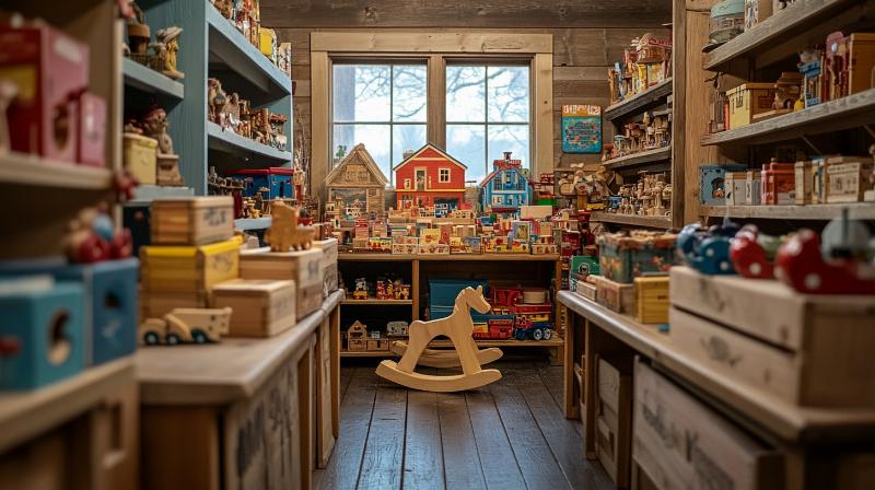 An elegant white rocking horse standing in a sunlit, vintage-style nursery, evoking a sense of nostalgia and timelessness.