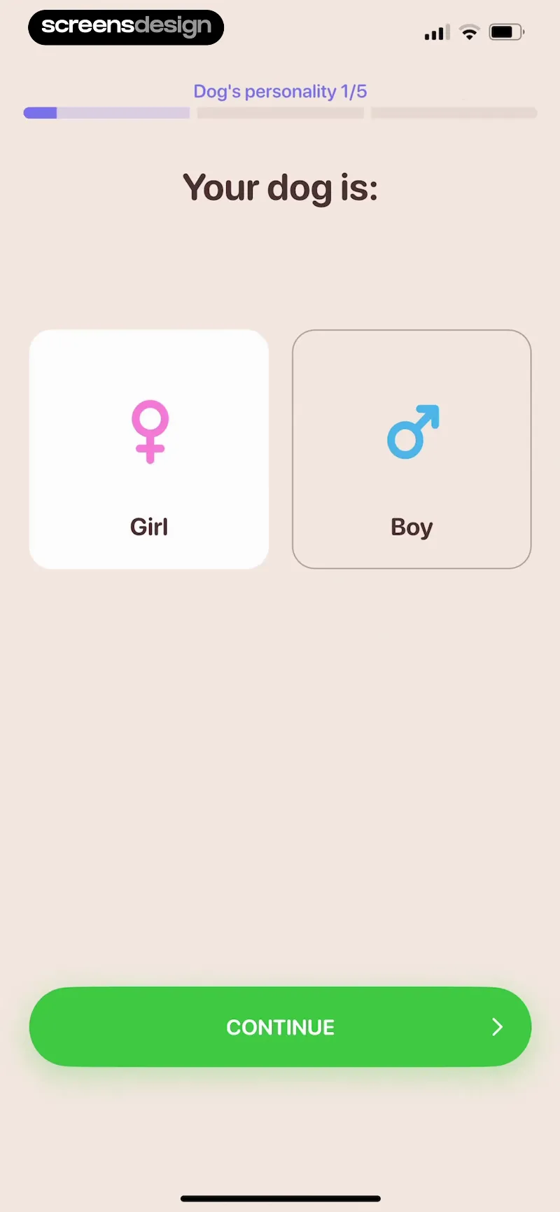 Woofz dog training app interface showing gamified progress and video tutorials
