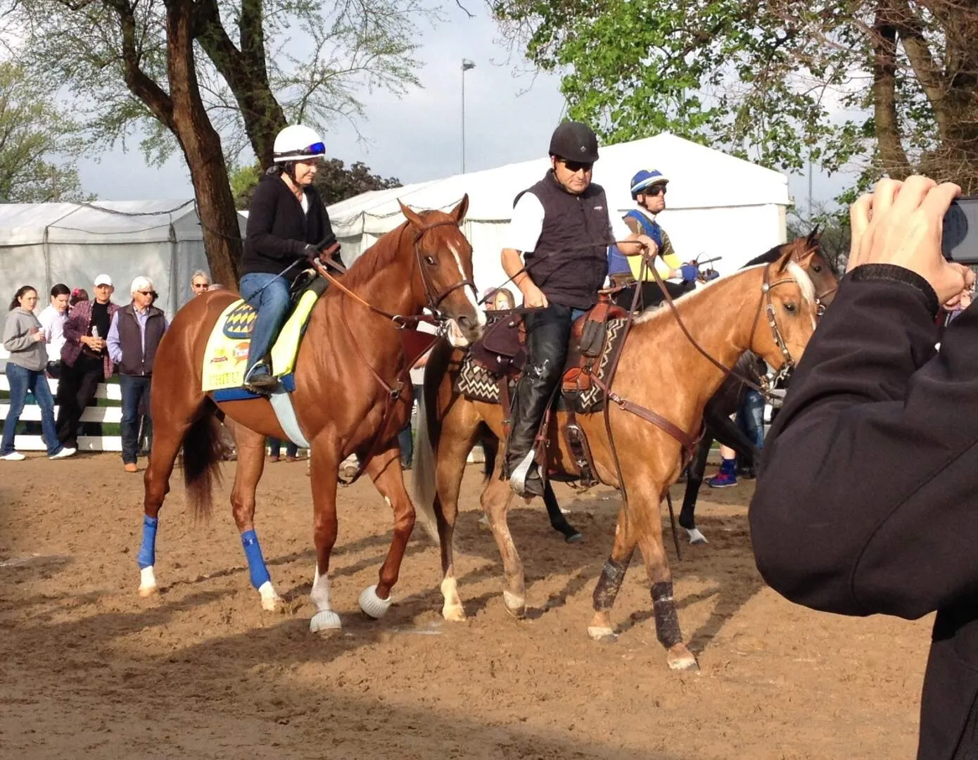 Assistant trainer Jimmy Barnes with Chitu