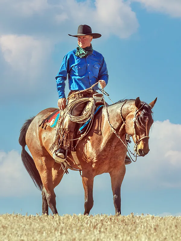 Martin Black, passionate about bridle horse traditions, with historical family photos