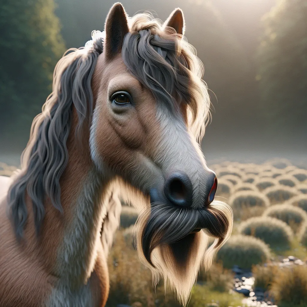 Trimming Horse Mustache